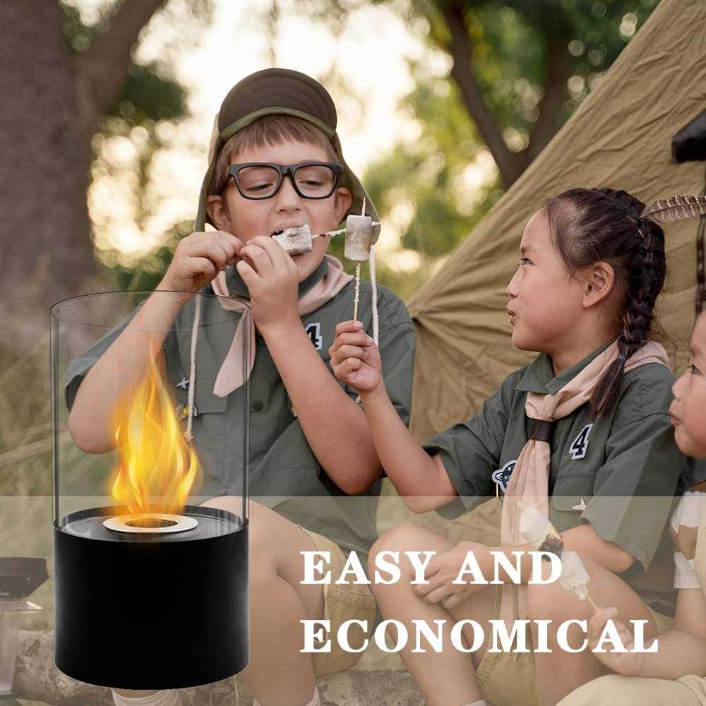 Tabletop Fire Bowl Pot|Indoor/Outdoor Portable Tabletop Fireplace–Clean-Burning Bio Ethanol Ventless Fireplace