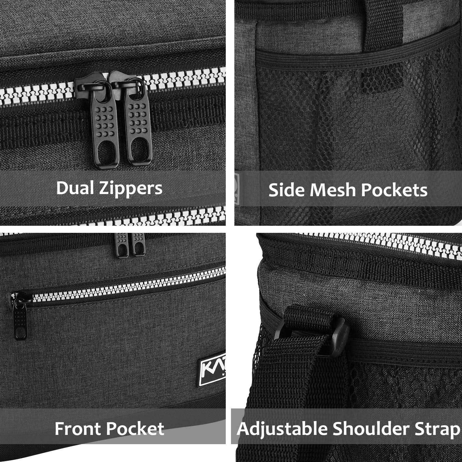 Tirrinia Insulated Lunch Bag for Women Men Leakproof Thermal Reusable Lunch Box for Adult Kids