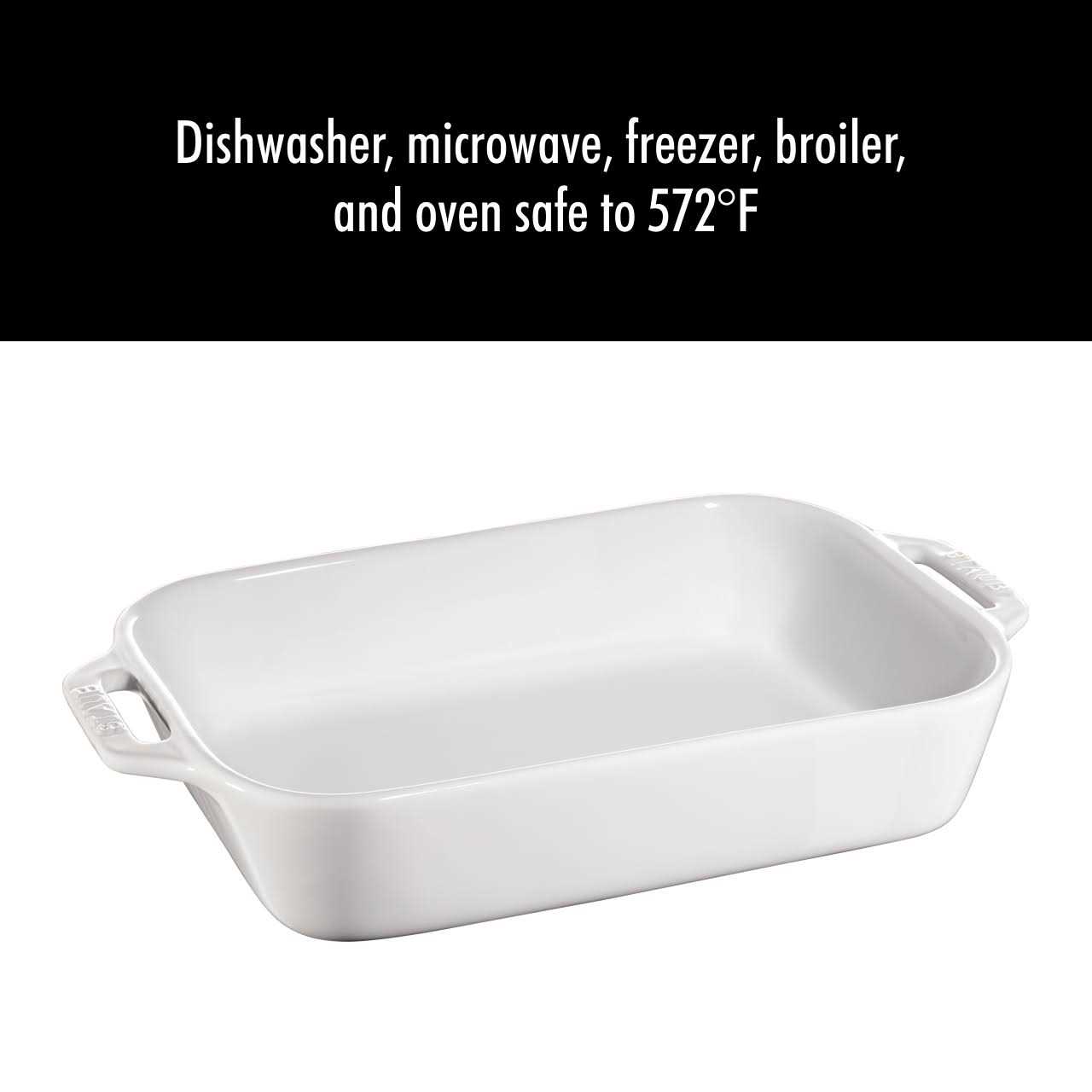 Staub Ceramic Rectangular Baking Dish 2-Piece Set