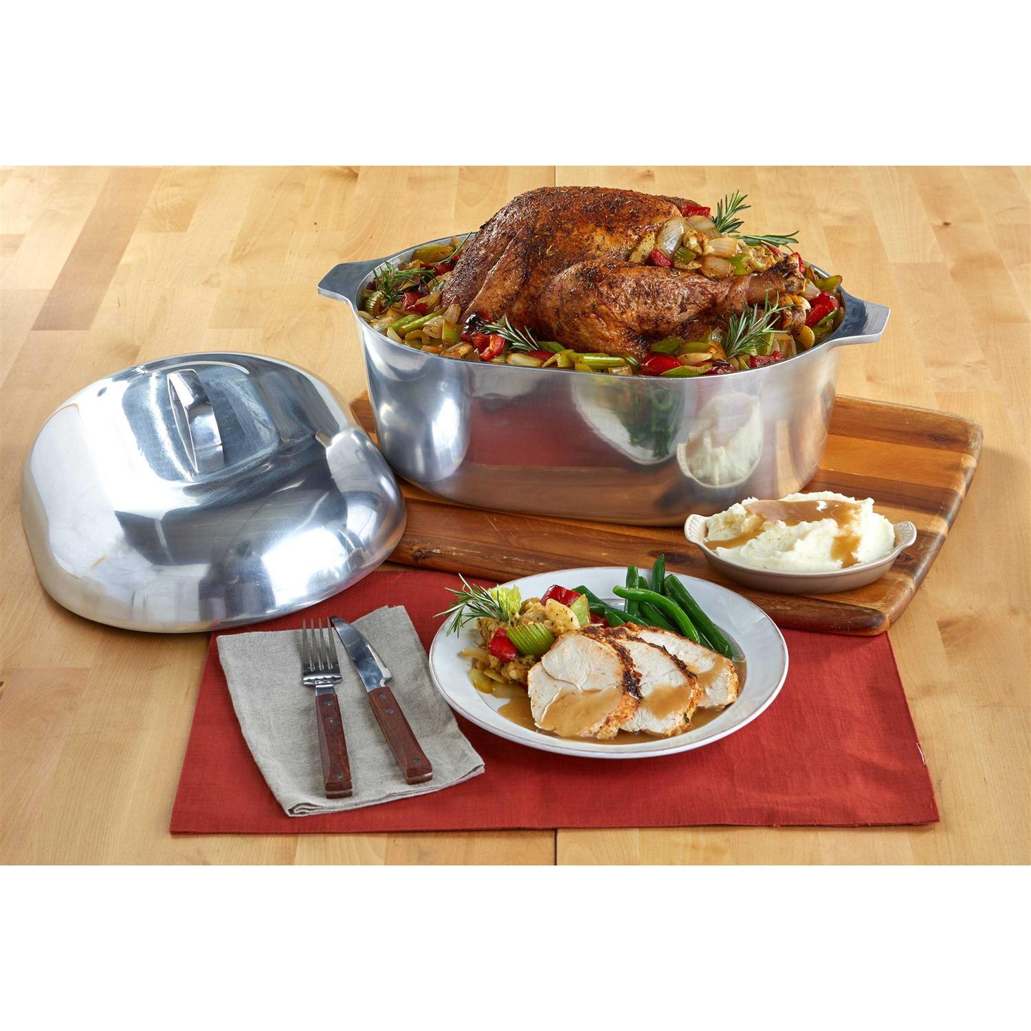 Imusa 18 inch Cajun Oval Heavy Duty Aluminum Roaster
