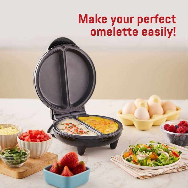 Elite Gourmet EOM205 Non-Stick Omelet Frittata Snack Pocket Maker