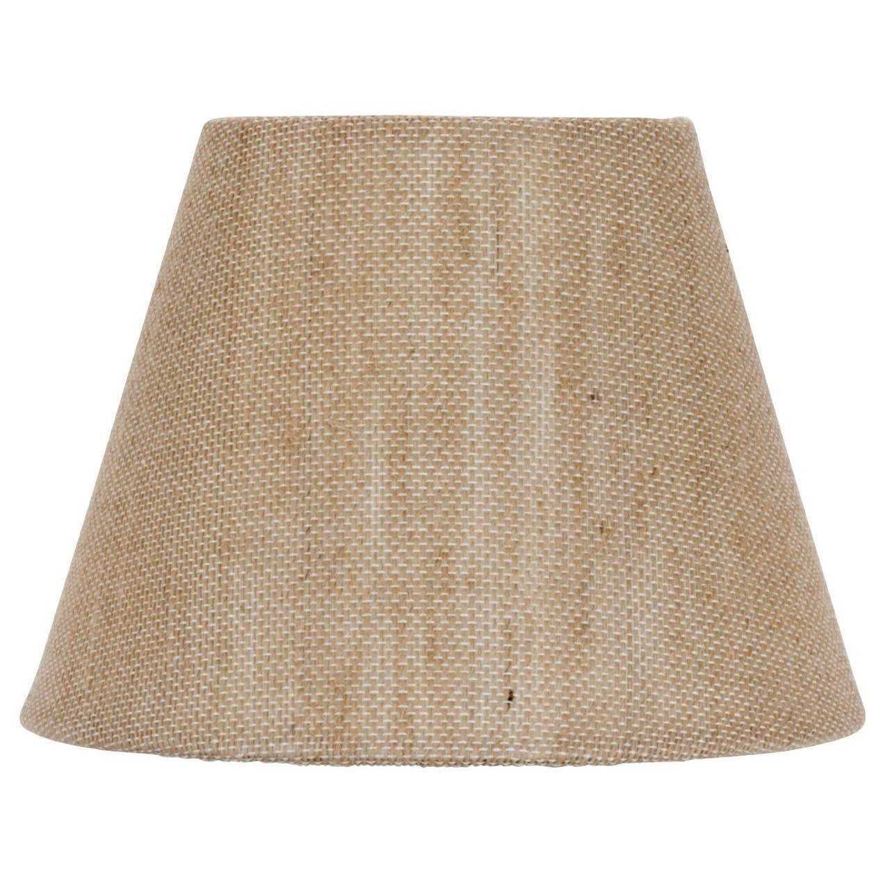 upgradelights Beige Burlap 8 Inch Uno Lampshade
