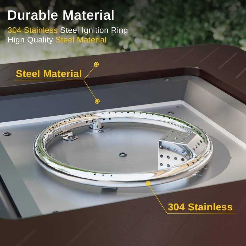 EAST OAK 28&” Propane Fire Pit Table, 50,000 BTU Steel Gas FirePit for Outdoor, Outside Patio Deck and Garden