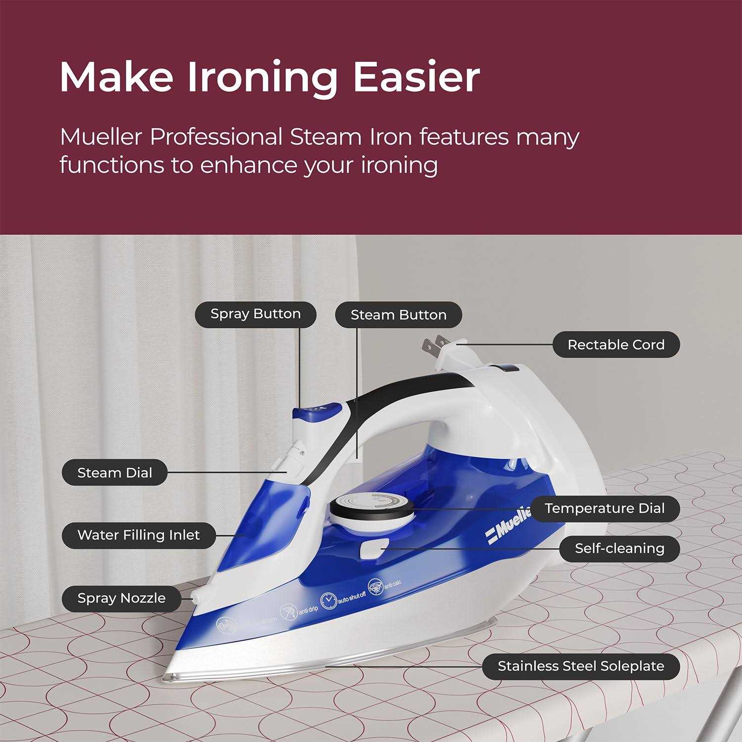 Mueller Professional Grade Steam Iron