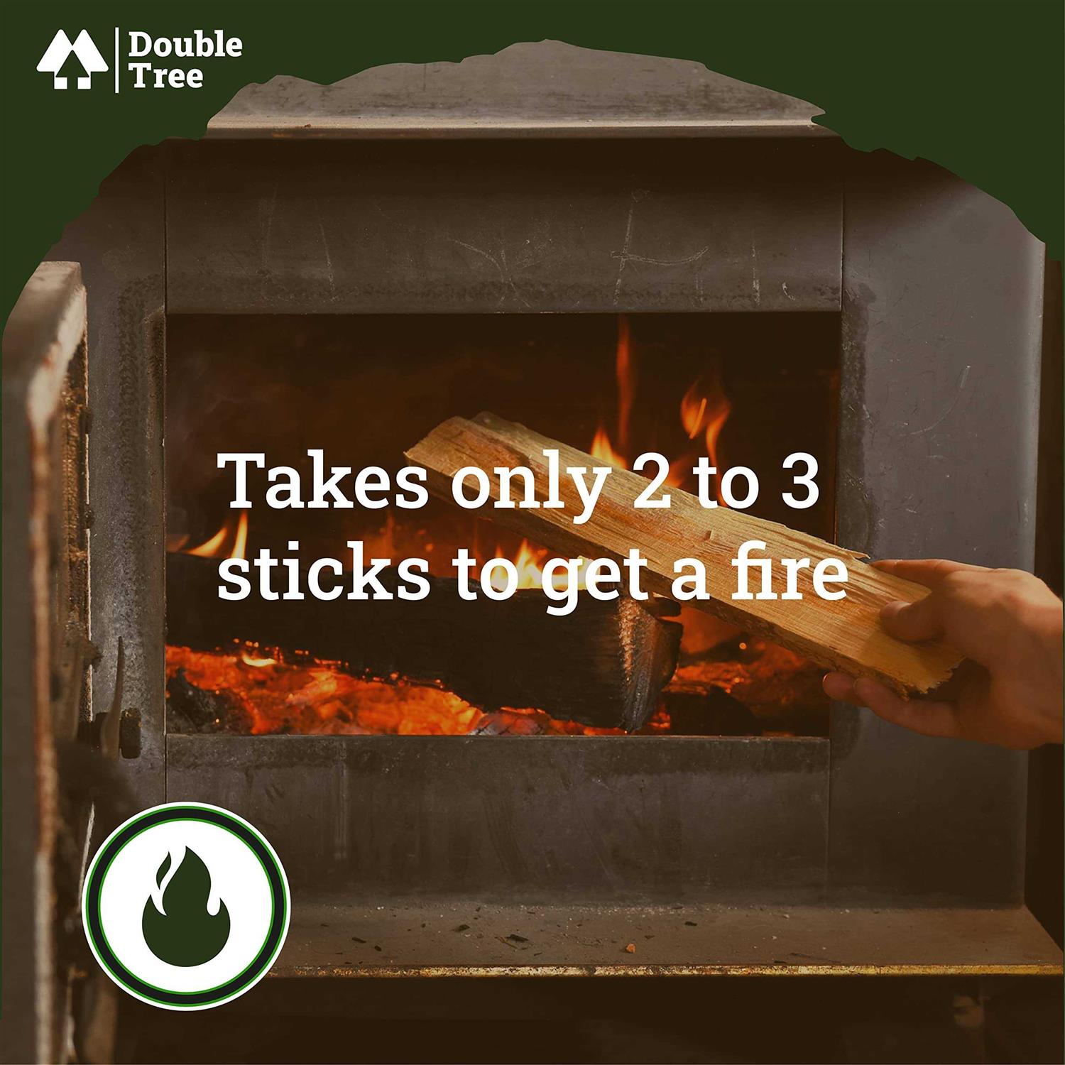 Double Tree Fatwood Fire Starter Sticks Premium Organic Resin Rich