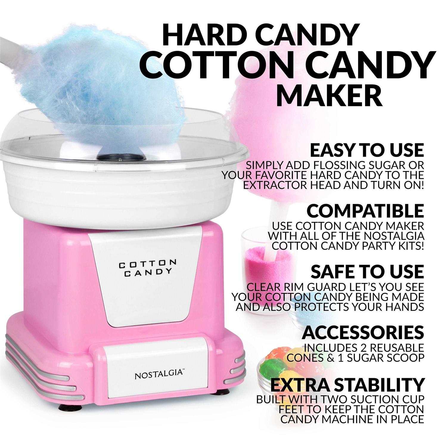 Nostalgia Retro Hard & Sugar-Free Candy Cotton Candy Maker