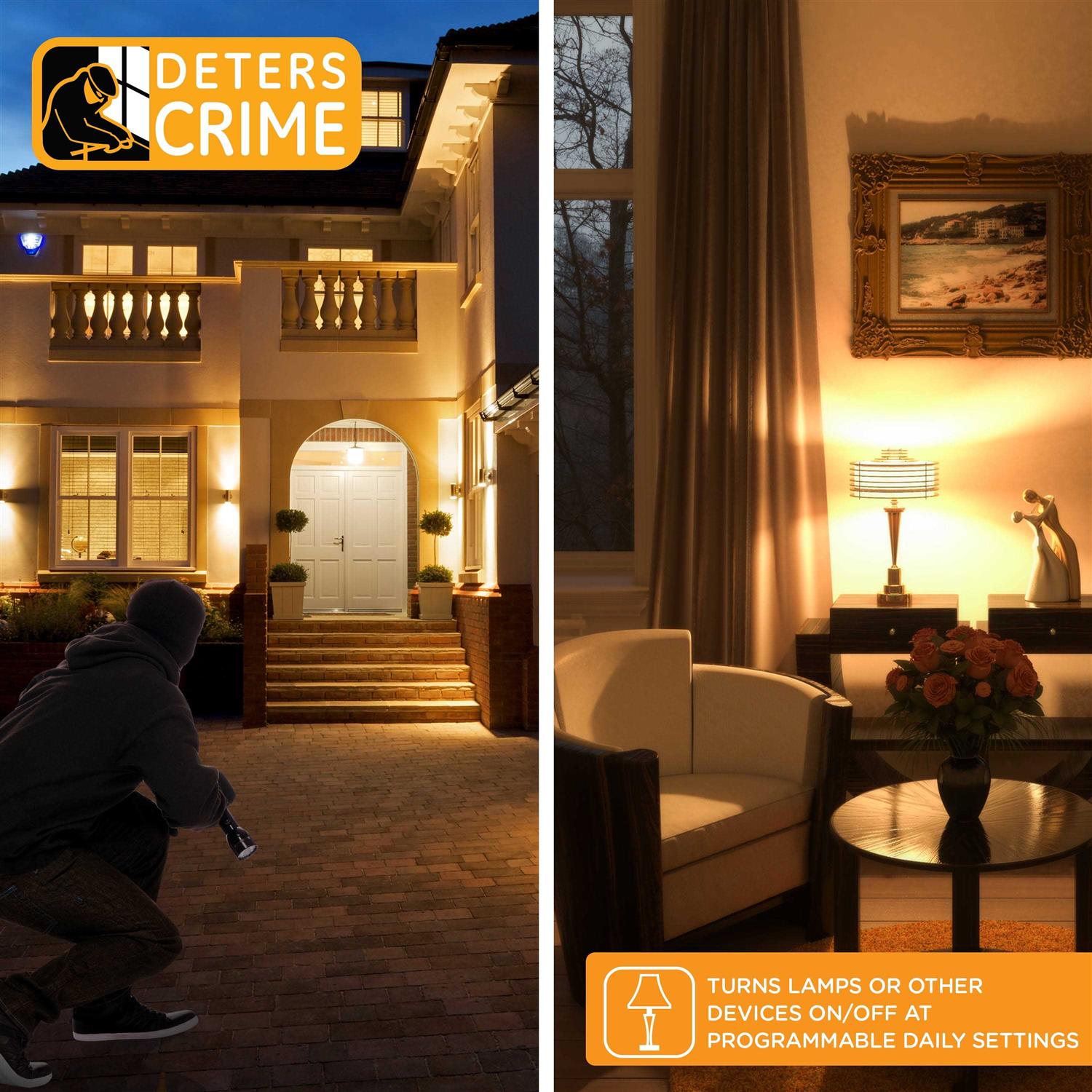 myTouchSmart 24-Hours Digital Timer with Cover 1-Outlet Polarized 2 Settings