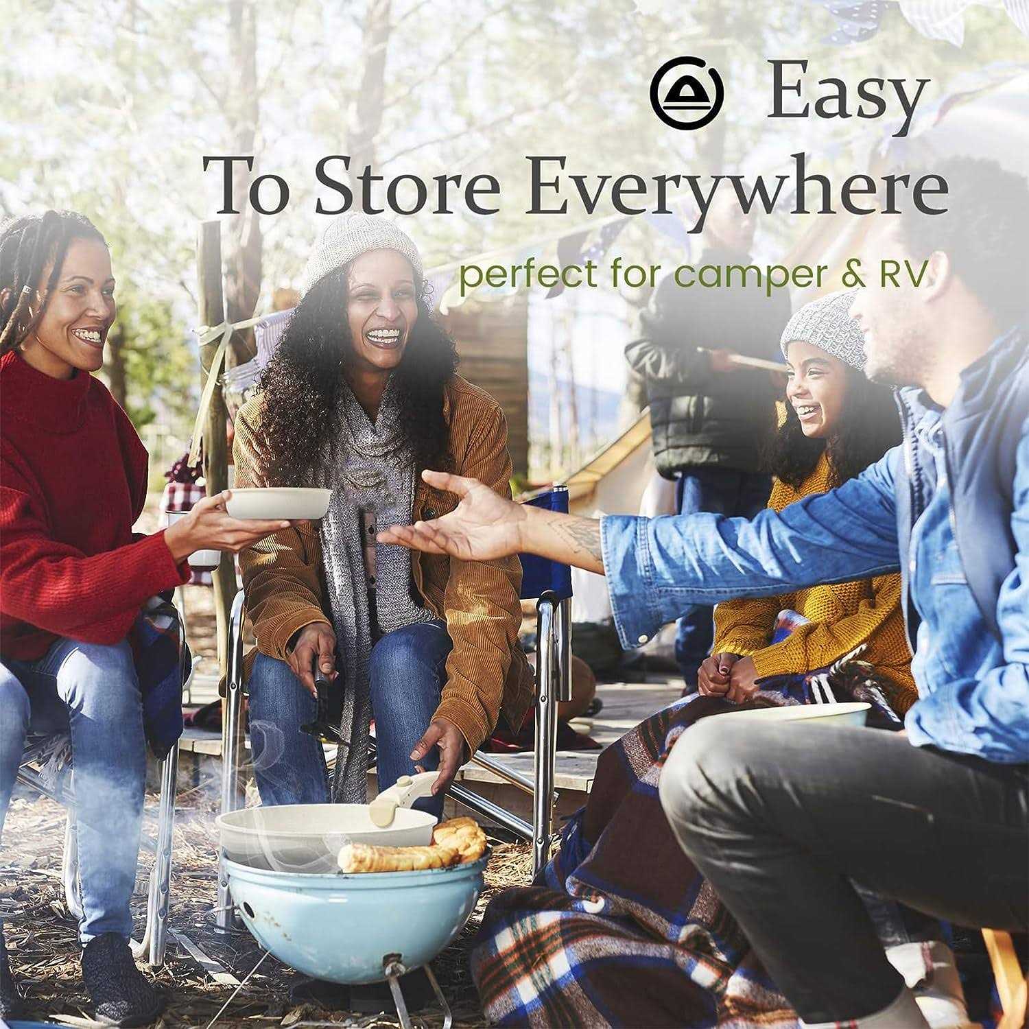 CAROTE 11pcs Pots and Pans Set Nonstick Cookware Sets Detachable Handle