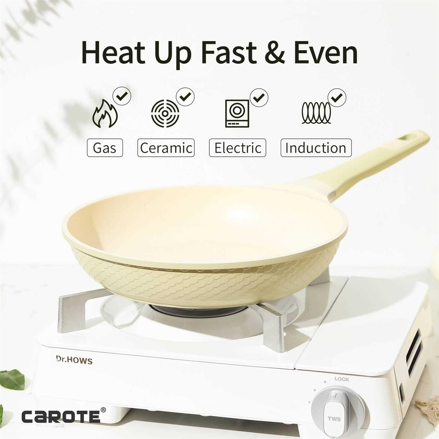 Carote 12 Piece Nonstick Cookware Sets, Heavy-duty Pots and Pans Set 05906