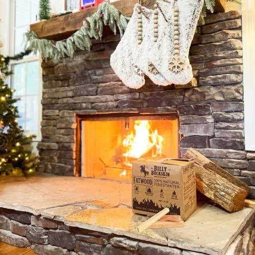 Billy Buckskin Co Fatwood Fire Starter Sticks Easy & Safe Fire Starter