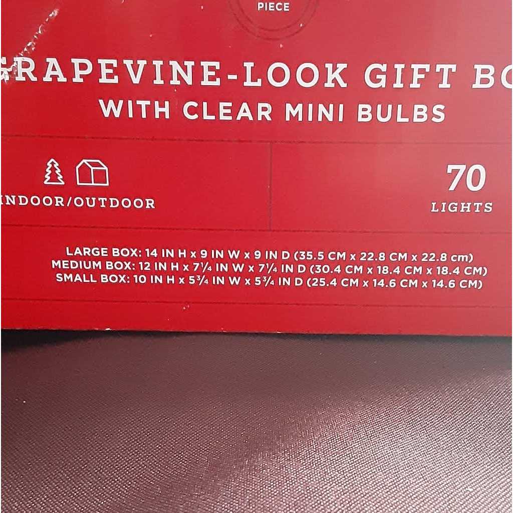 Wondershop 3ct Grapevine Gift Box Christmas Novelty Sculpture Light