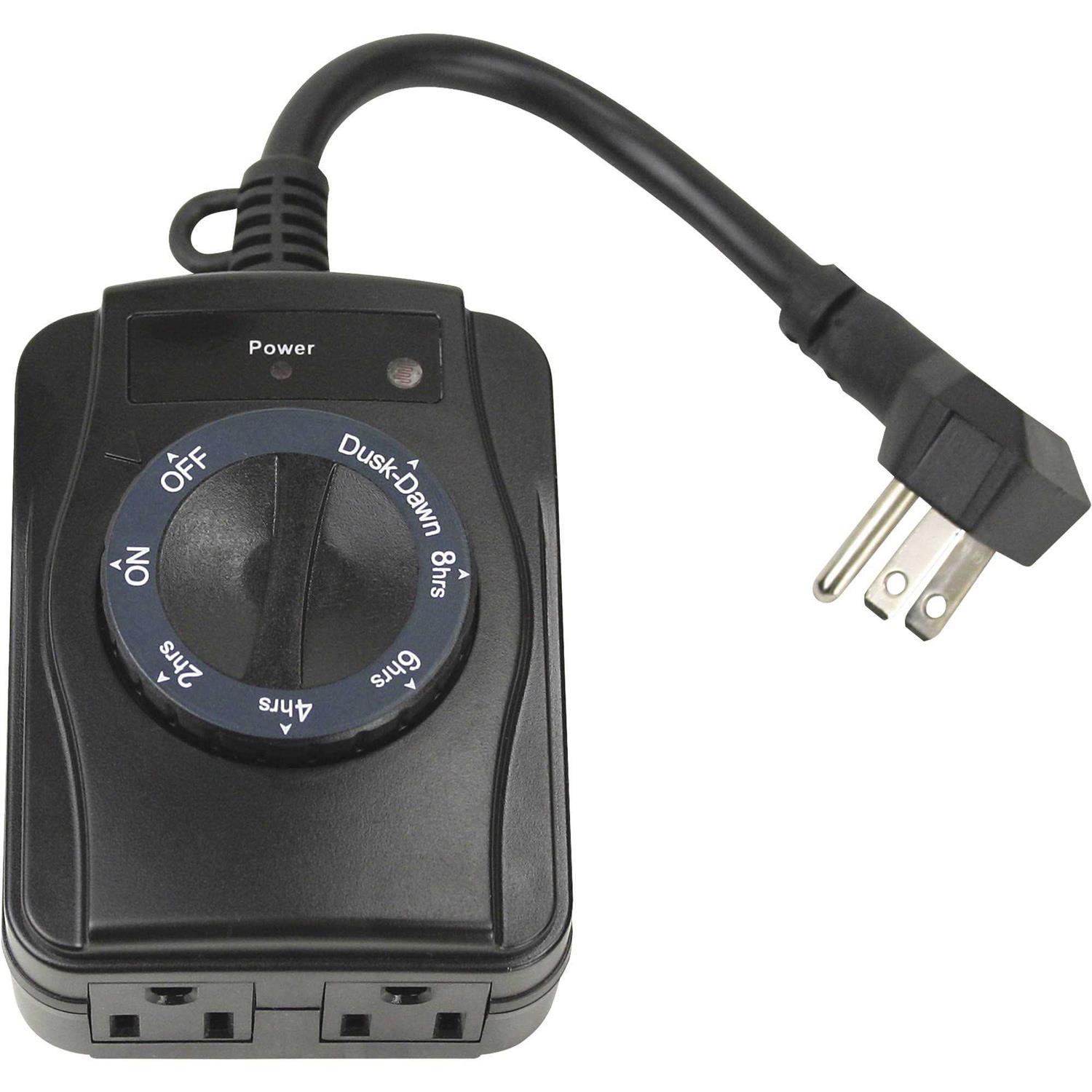 Prime Wire 2-Outlet Outdoor Countdown Timer with Photosensor