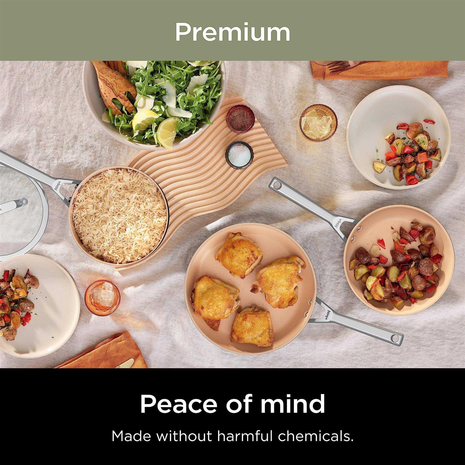 Ninja Extended Life Premium Ceramic 9-Piece Cookware Set cw99009