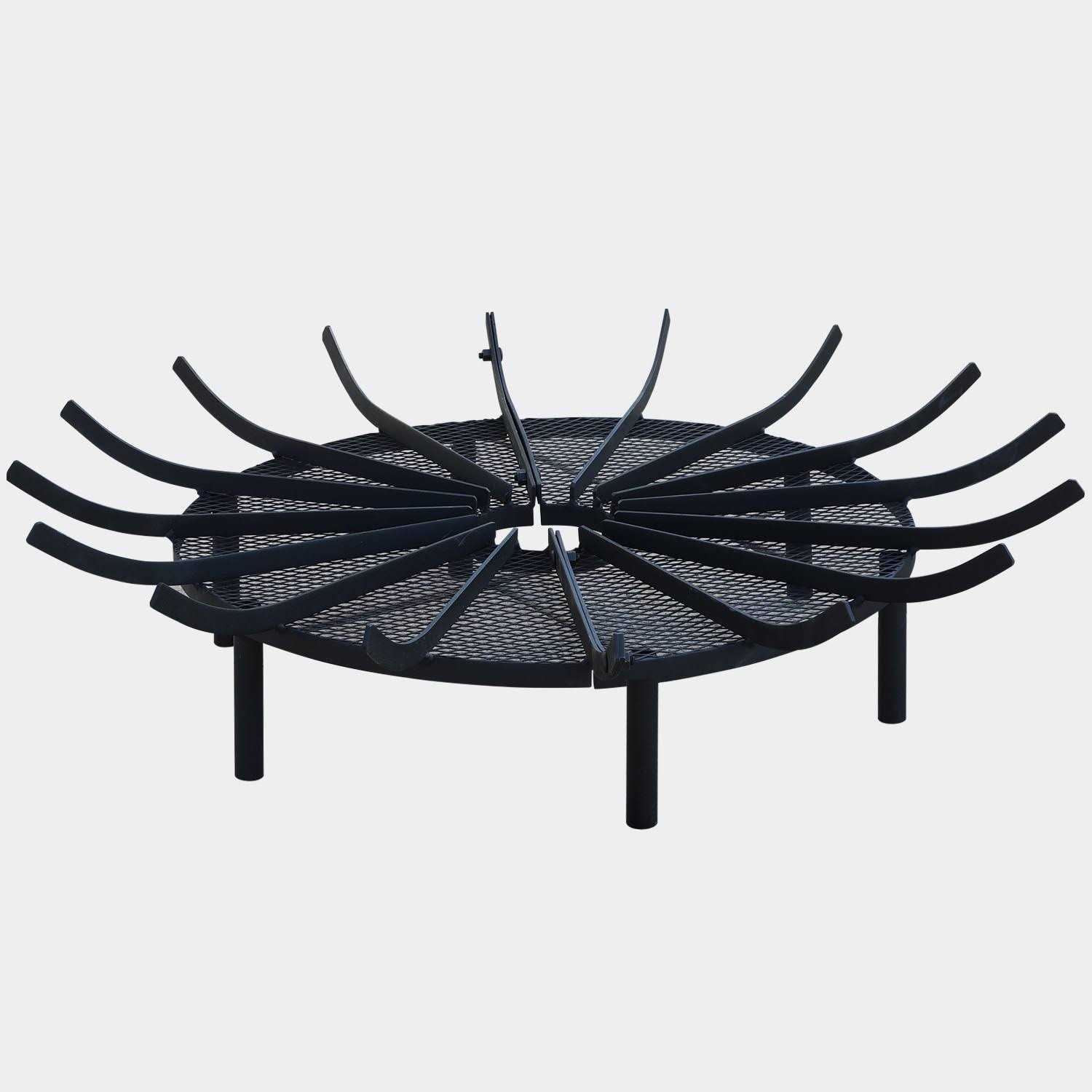 Aoodor Outdoor Fire Pit Grate Log Round Kindling Tools Round Tongs