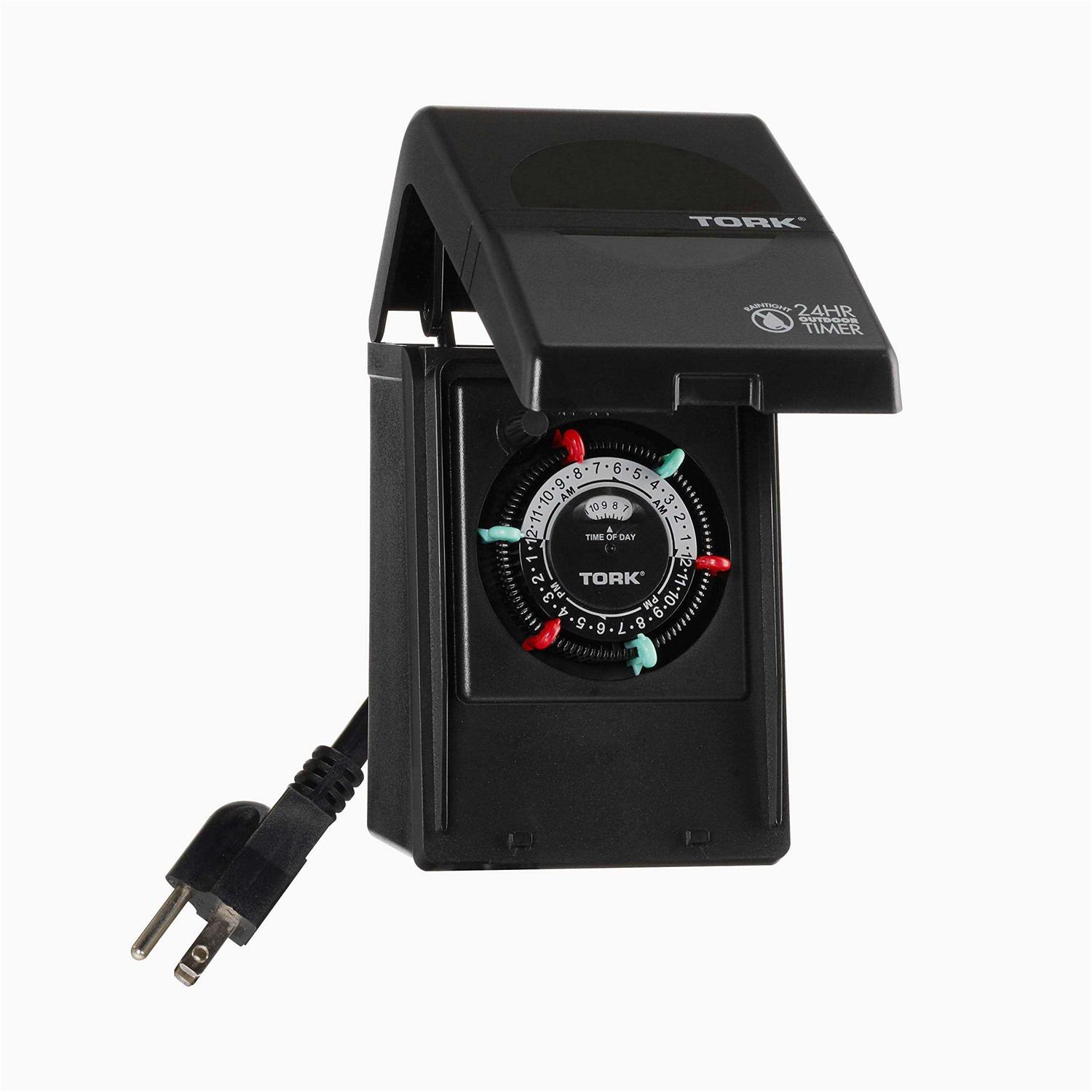 NSI Industries 24 Hour 15A Outdoor Timer With 2 Grounded Outlet RHB32R