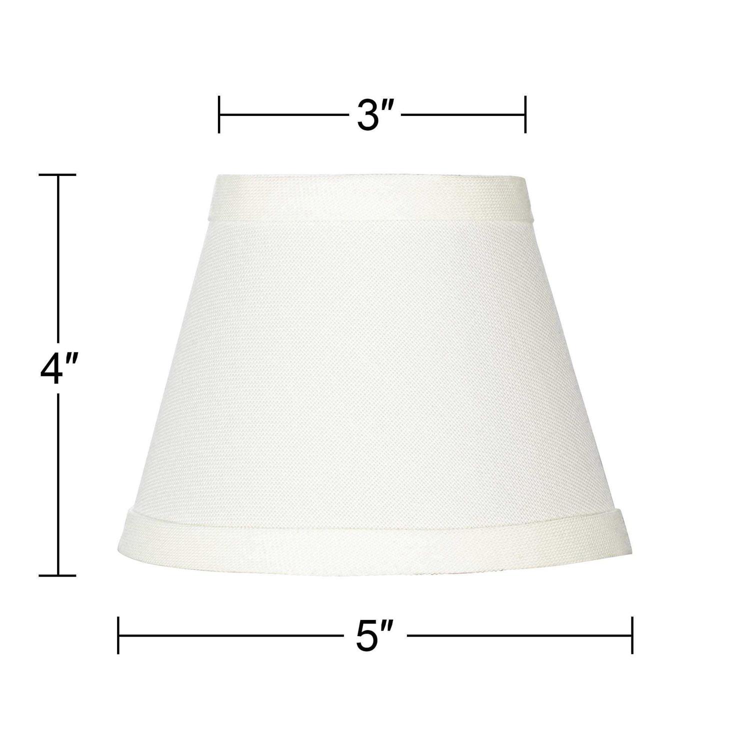 Springcrest Set Empire Lamp Shades Small 3 Top x 5 Bottom x High Candelabra Clip-On Fitting
