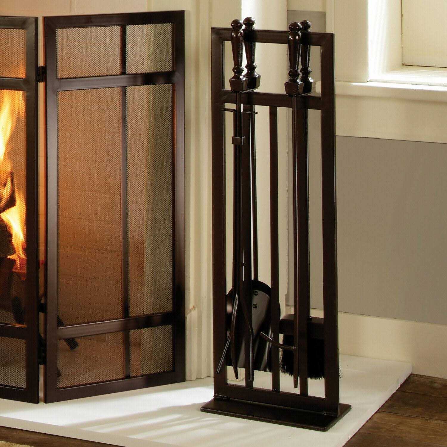 Pleasant Hearth Mission Style 5 Pc Fireplace Toolset