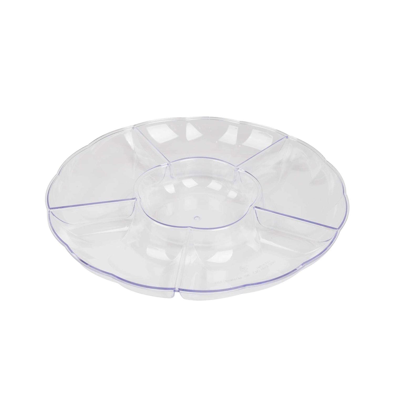 Way to Celebrate! 6 Compartments Plastic Food Tray