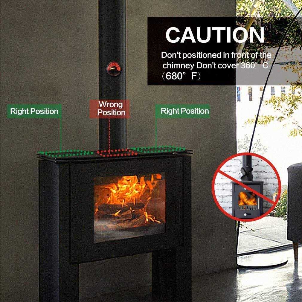 CRSURE Wood Stove Fan 8 Blades Double Motors Fireplace Fan Dual Fan for Heater