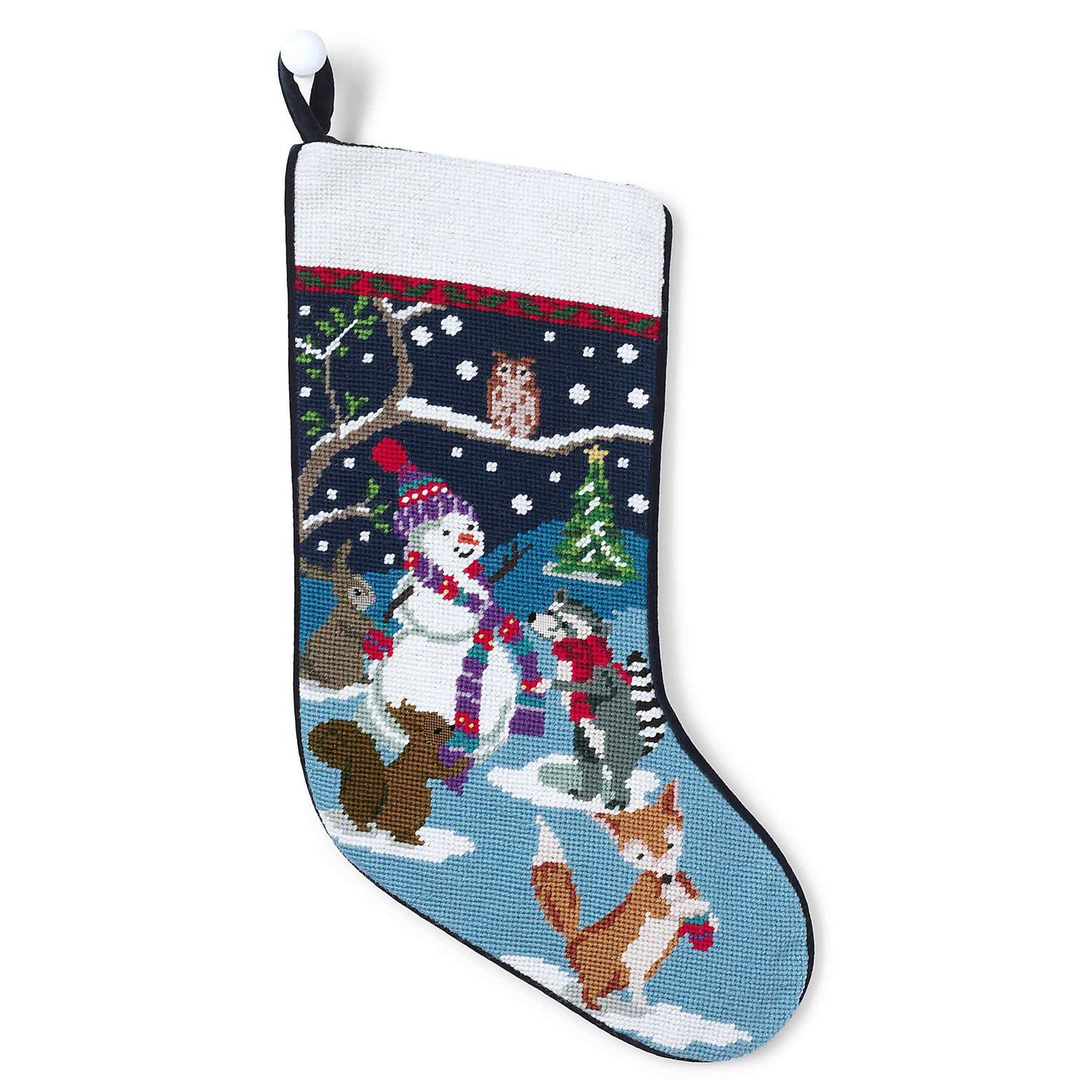 Lands’ End Needlepoint Christmas Stocking