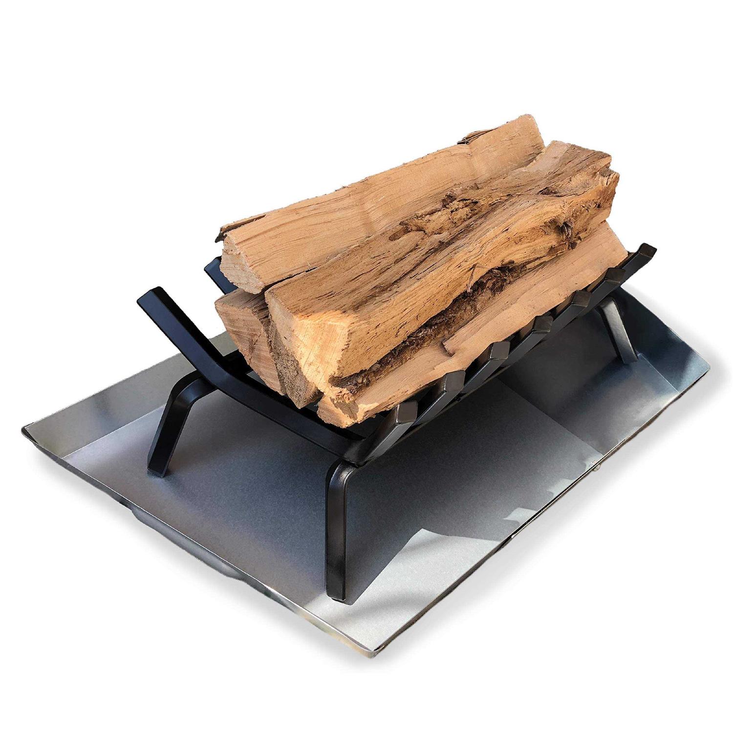 Essentially Yours Adjustable Fireplace Tray Stainless Steel Ember Holder Pan