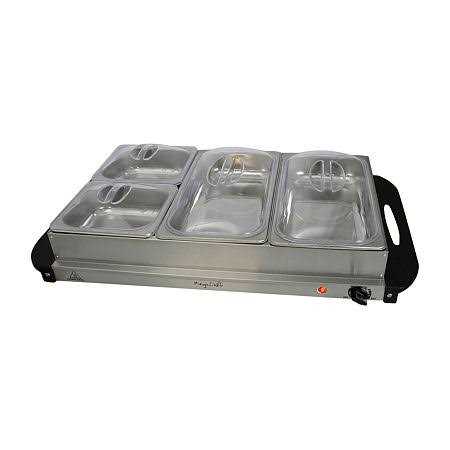 MegaChef Buffet Server & Food Warmer With 3 Sectional Trays