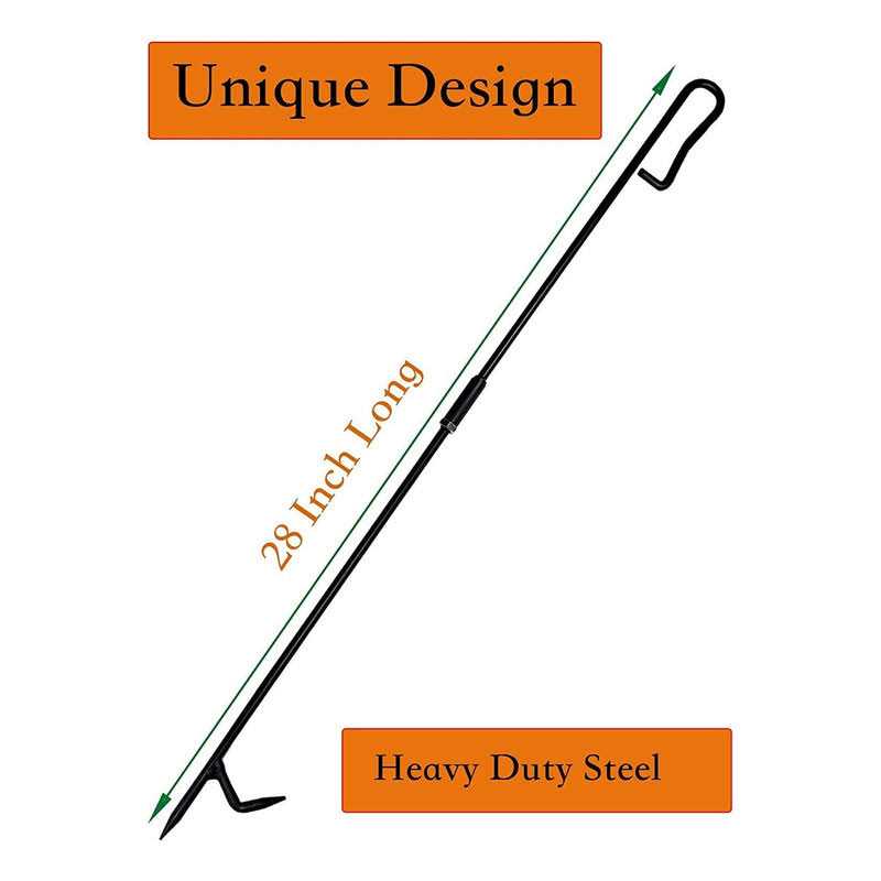 TAFEIDA Fire Poker Fireplace Poker With Upgrade Removable Design. Premium Solid Steel Fire Pit Poker is The Best Accessories For Fireplace Camping Wood