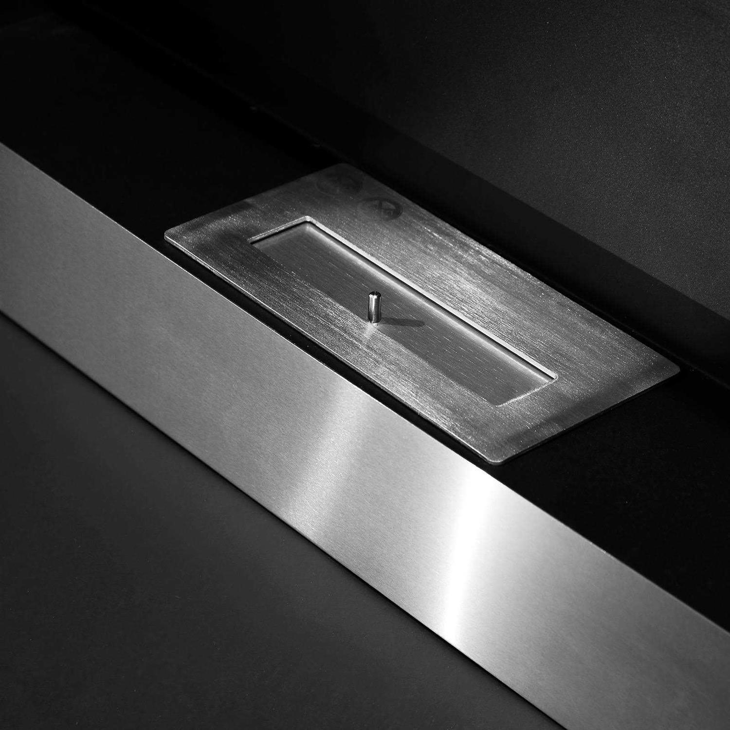 HOMCOM Ethanol Fireplace 35.5 Wall-Mount 0.25 Gal Stainless Steel