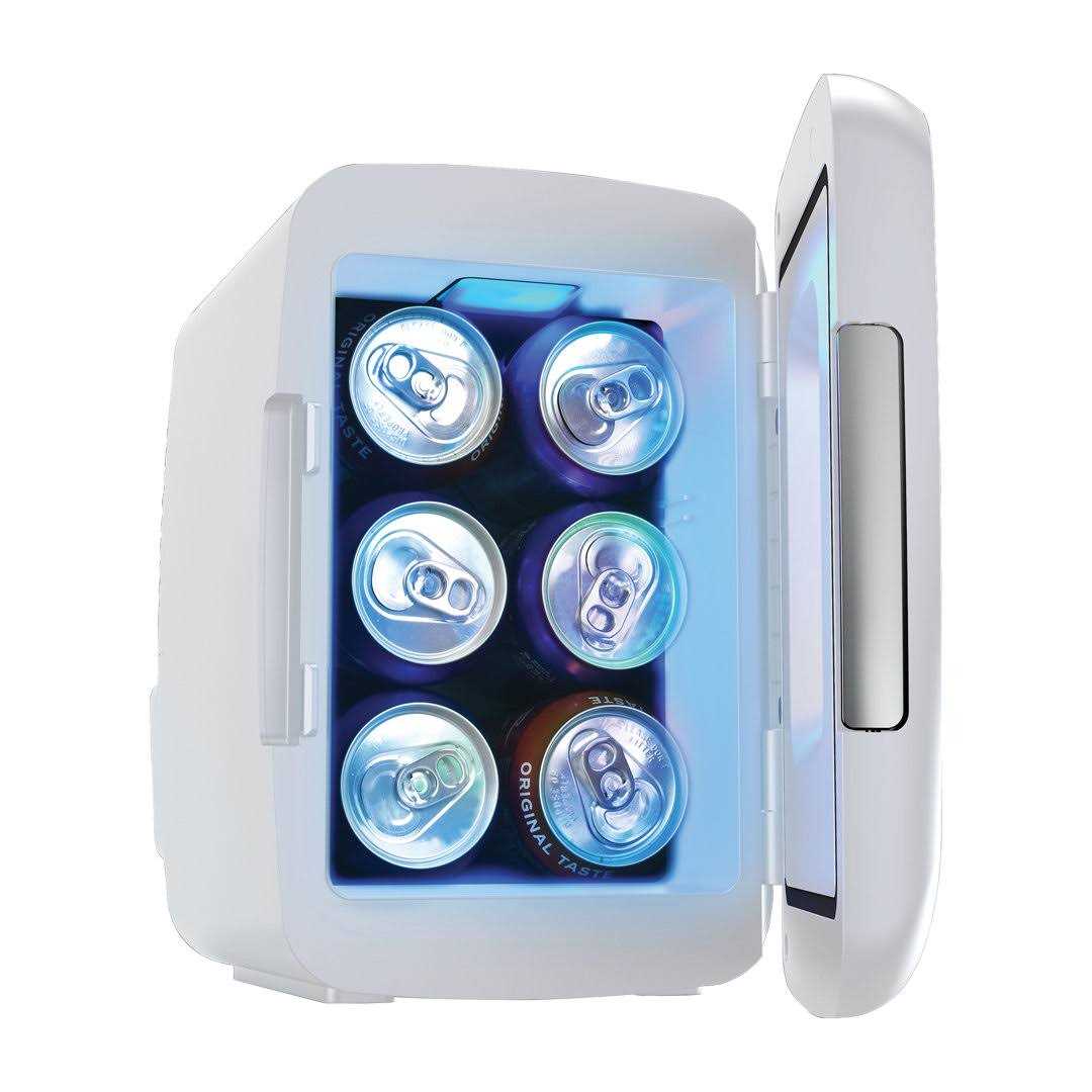 Frigidaire 6 Can Mini Retro Led Light Up Beverage Fridge