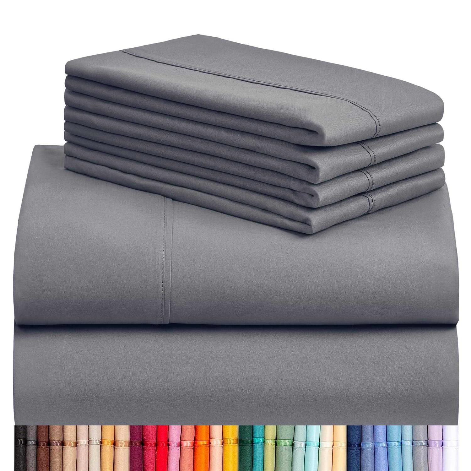 6 PC LuxClub Bamboo Sheet Set 18 inch Deep Pockets