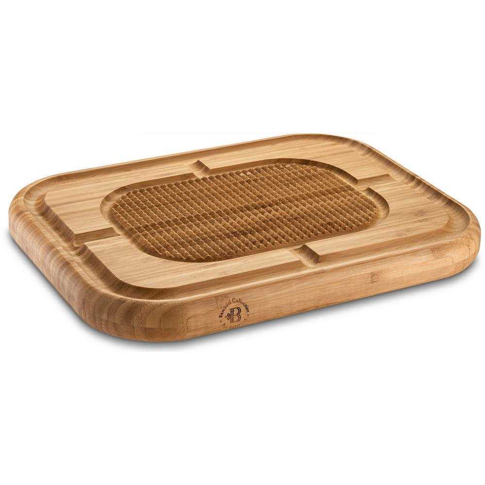 Bamboo Extra Large Cutting Board with Deep Juice Groove and Grips to Stabilizes While Carving