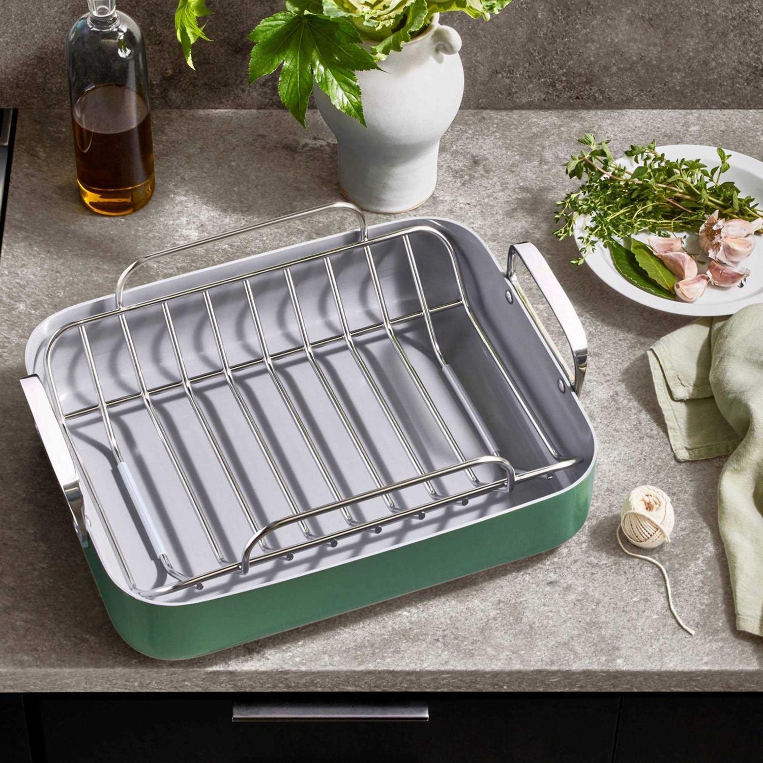 Caraway Home Square Roasting Pan with Rack
