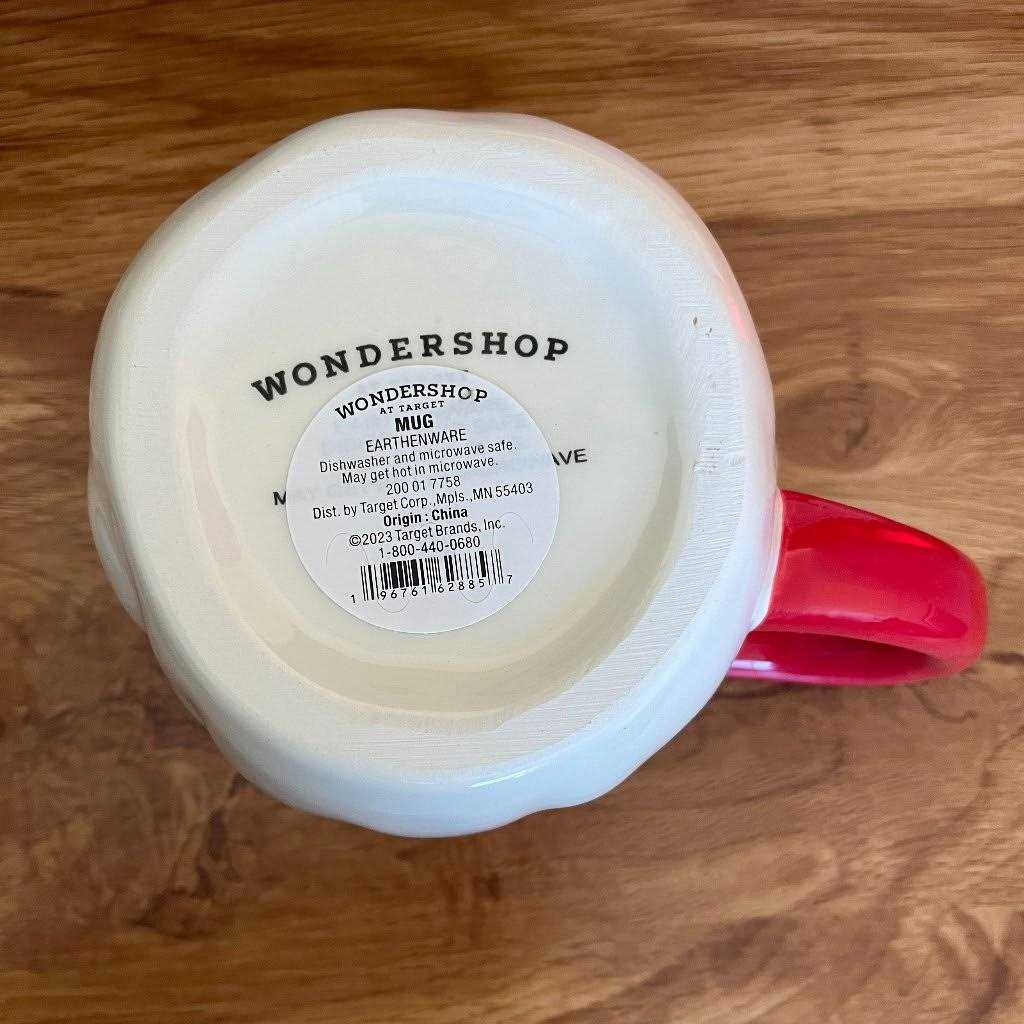 Wondershop 20oz Christmas Earthenware Figural Santa Mug