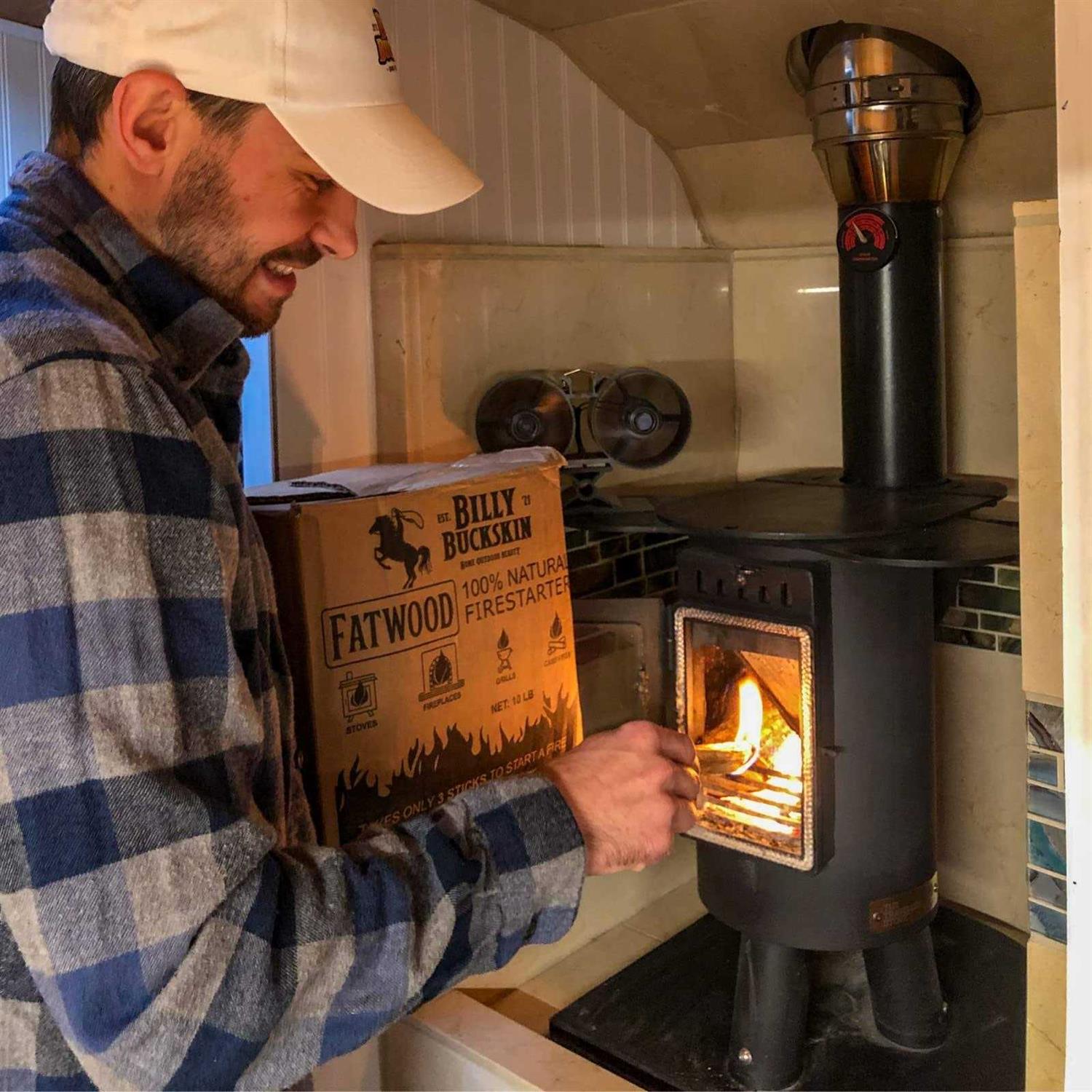 Billy Buckskin Co Fatwood Fire Starter Sticks Easy & Safe Fire Starter