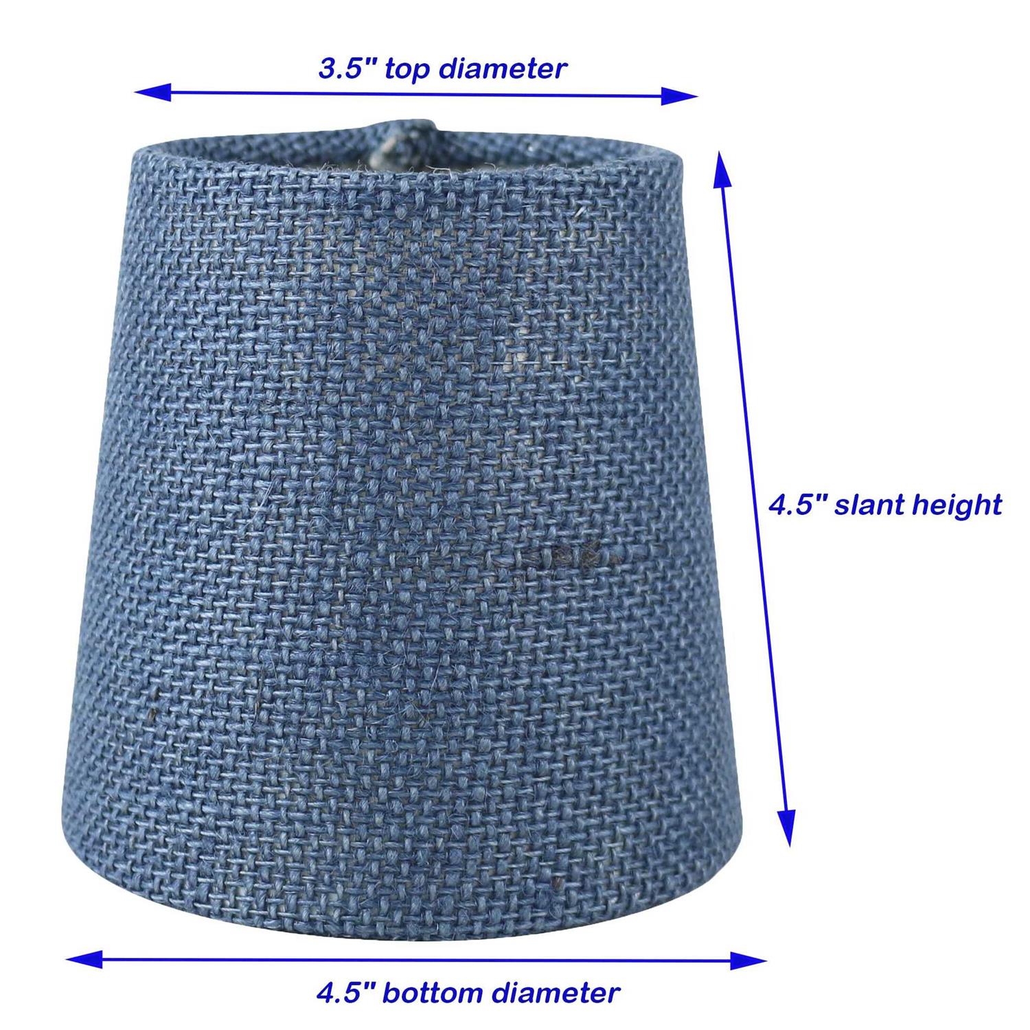 Meriville Set of 5 Linen Clip On Chandelier Lamp Shades