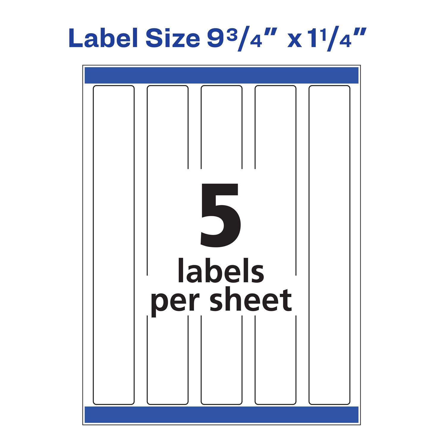 Avery Durable Wraparound Labels 22845