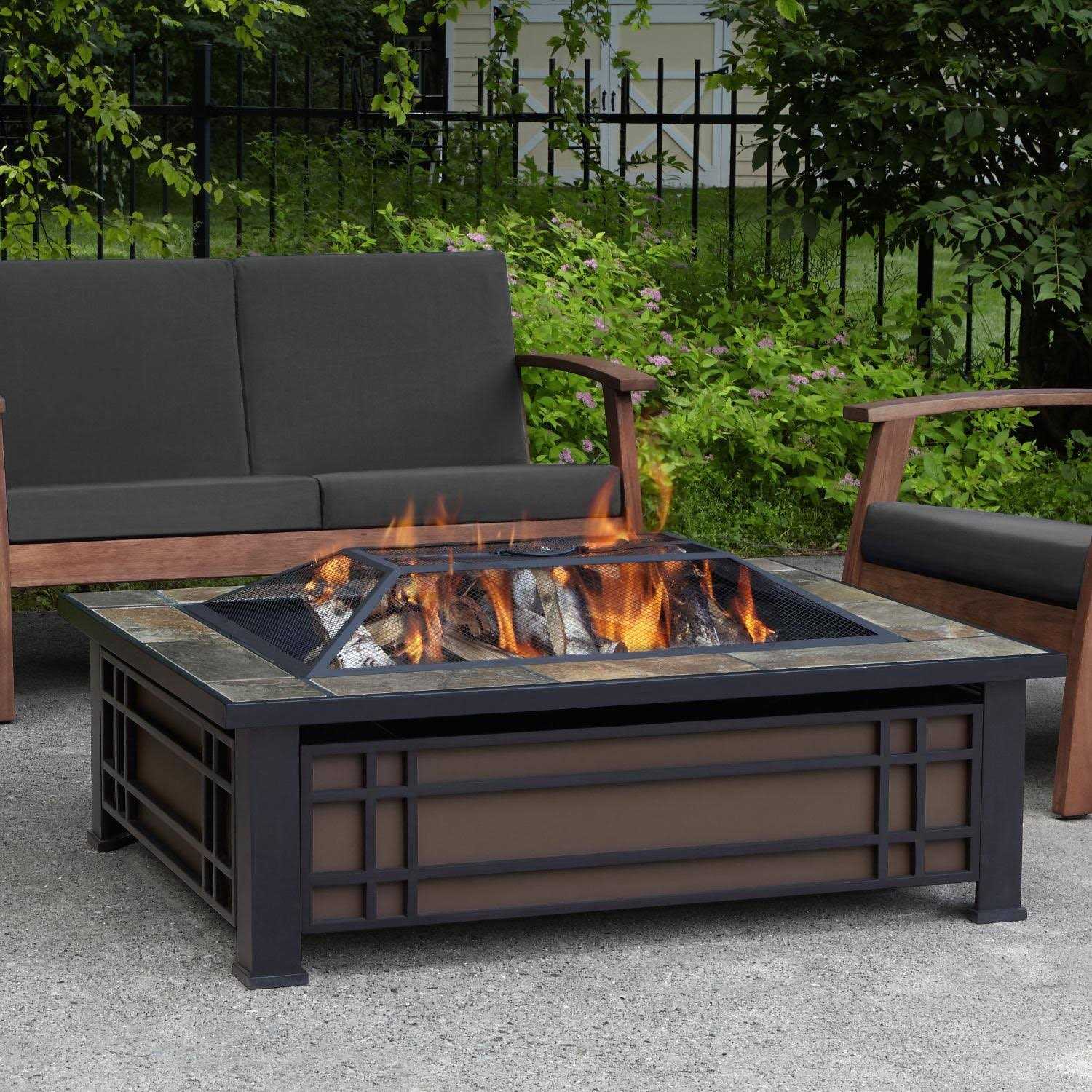 Lakeview Outdoor Designs Lakeview Woodlake 43 Rectangle Wood Burning Fire Pit SC-946-NST