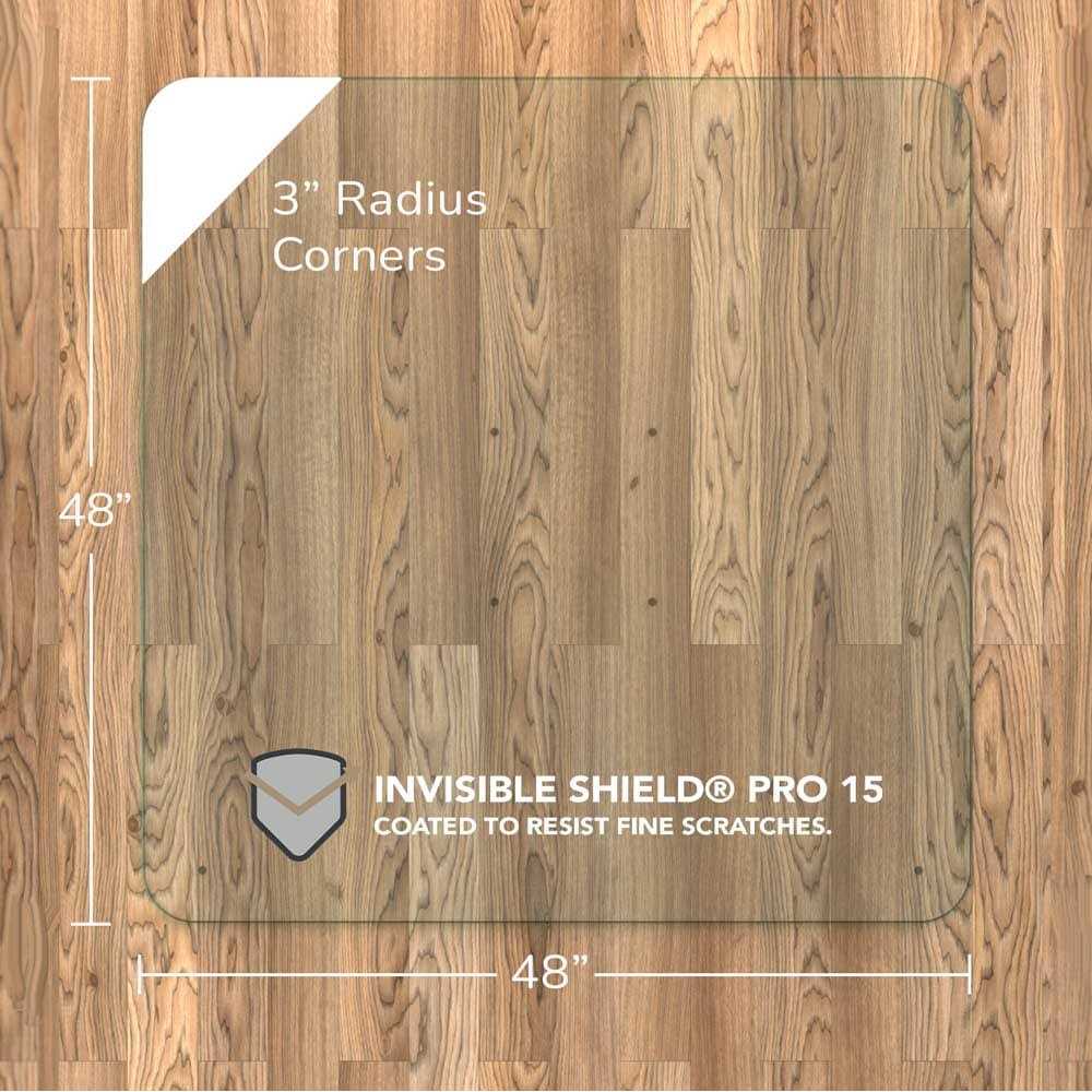 Vitrazza 42 x 48 Glass Office Chair Mat