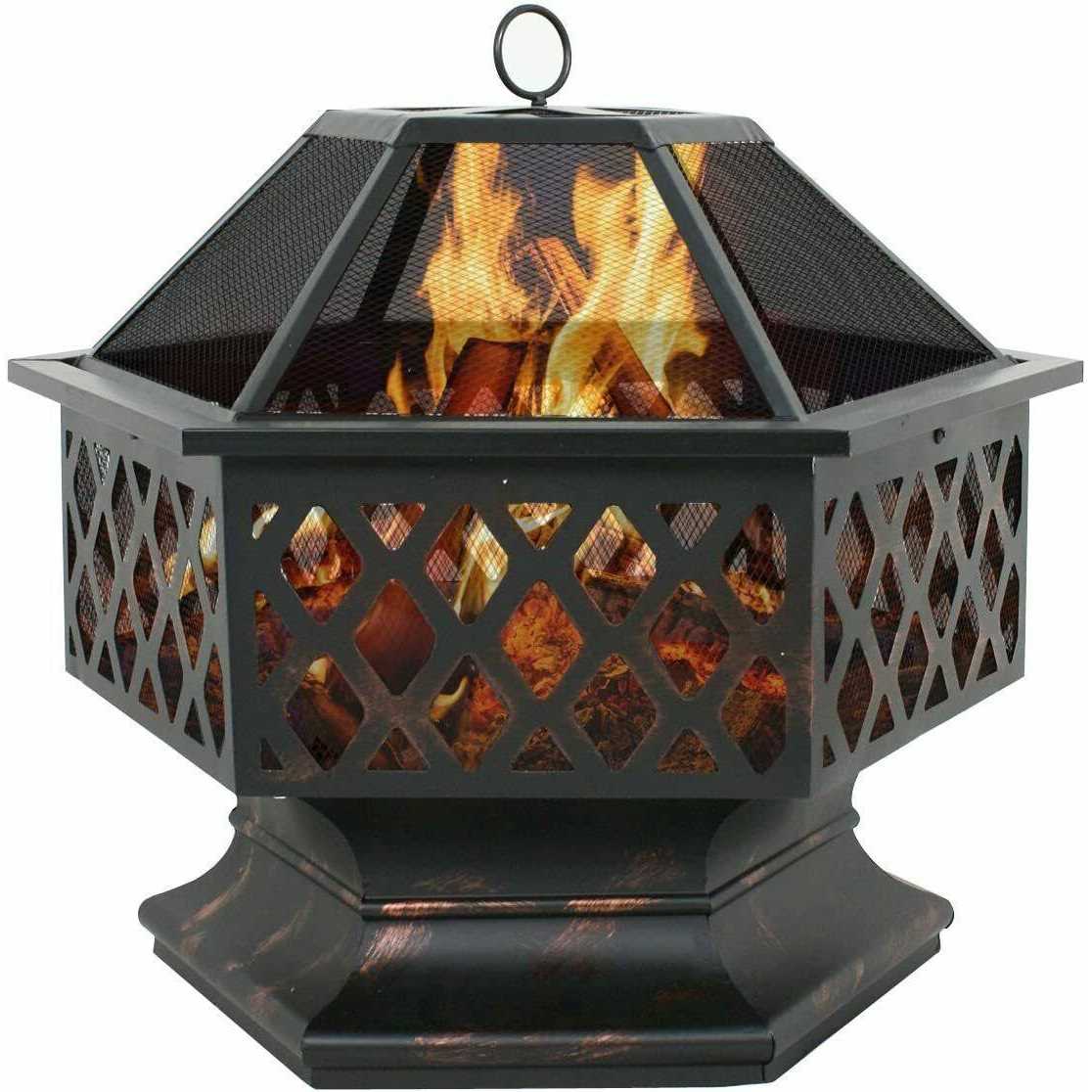 Outdoor Fire Pit Wood Burning Heater for Patio Deck