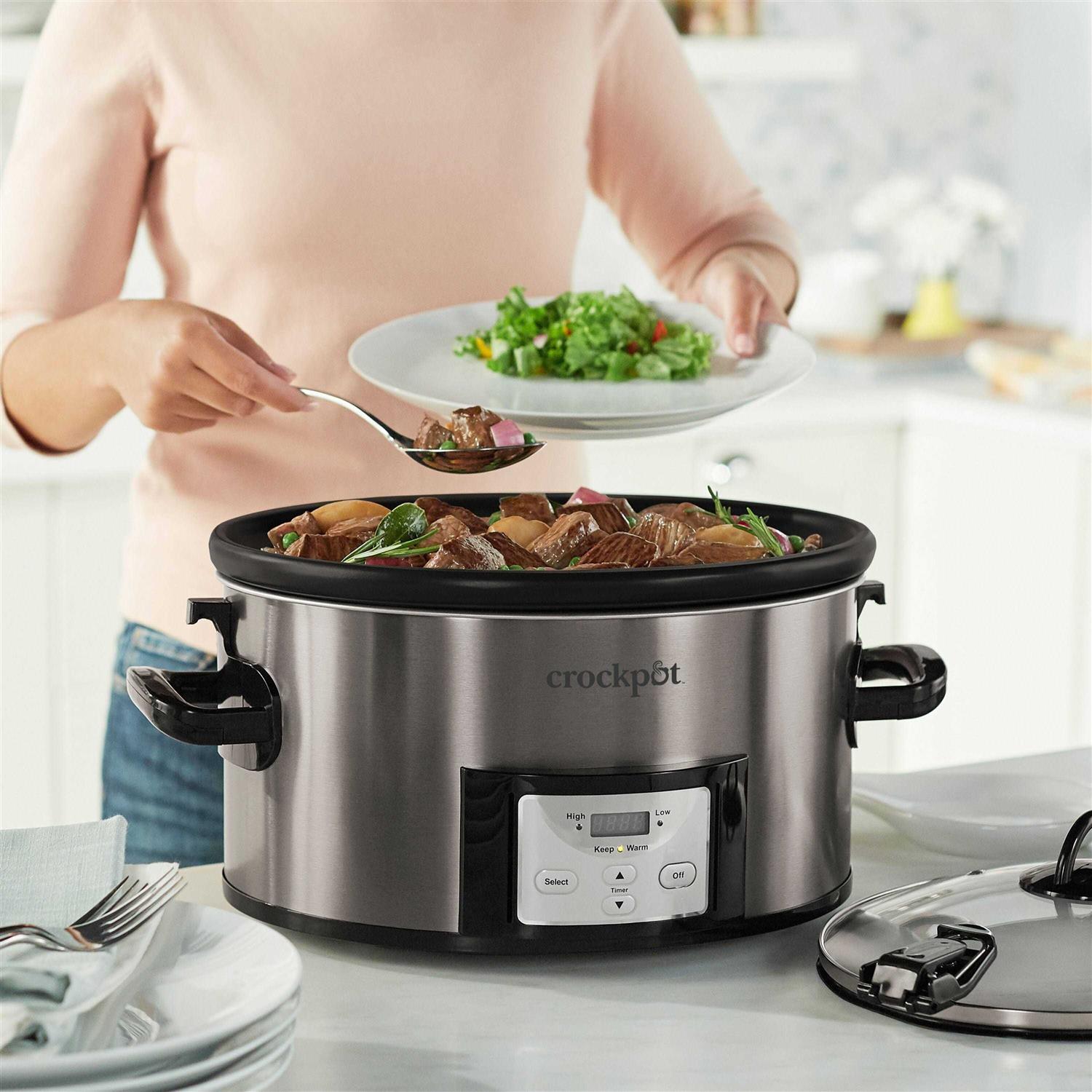 Crock Pot 7qt Cook & Carry Programmable Easy-Clean Slow Cooker