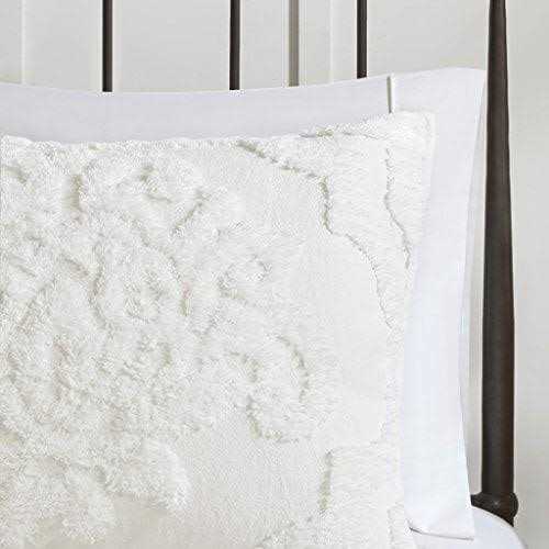 Madison Park Viola 3 Piece Tufted Cotton Chenille Damask Comforter Set