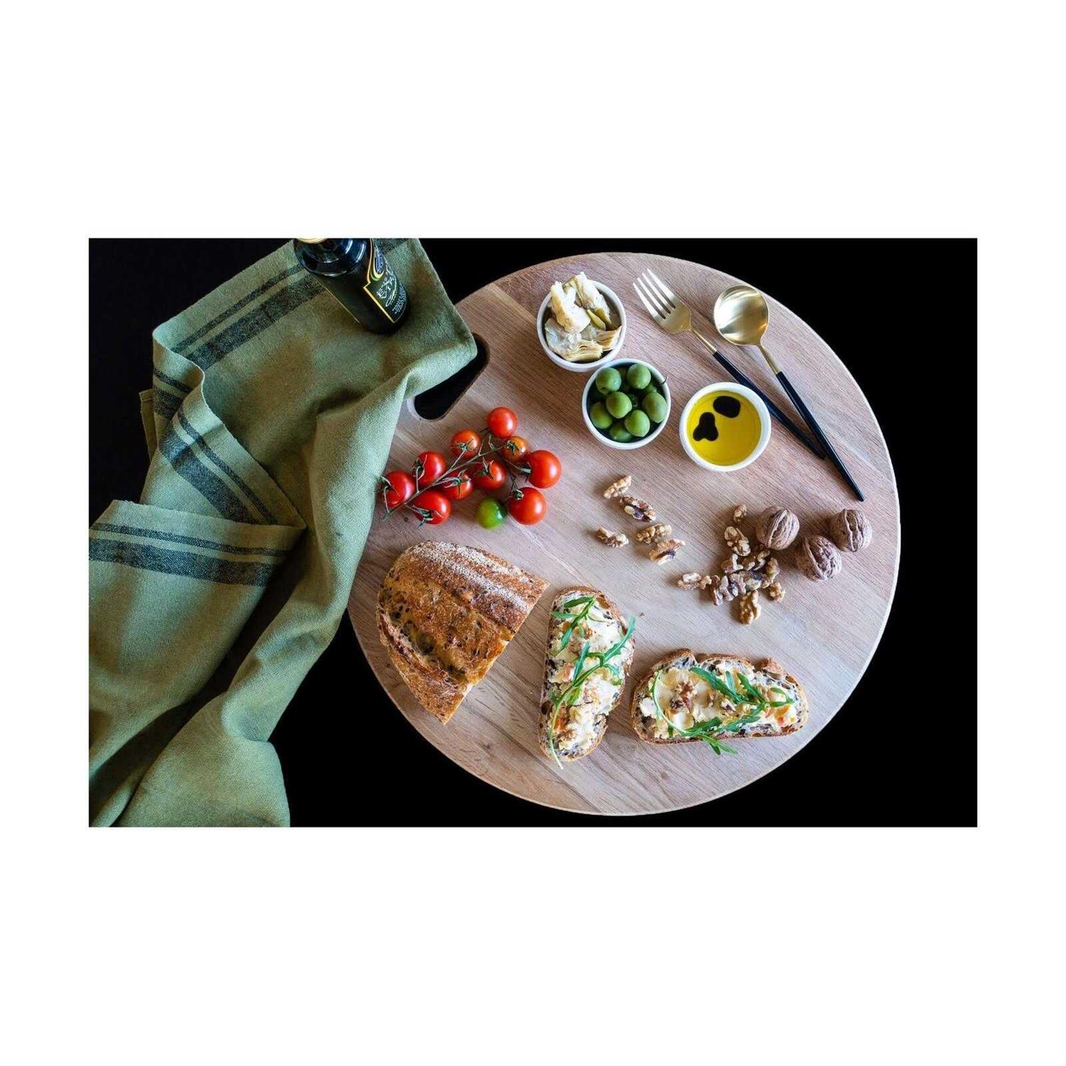 LUX American Oak Wood Diameter 19 inches Oversized Charcuterie Board