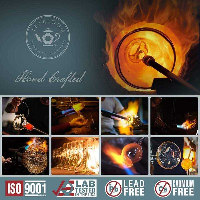 Teabloom Stovetop & Glass Teapot with Removable Loose Tea Glass Infuser