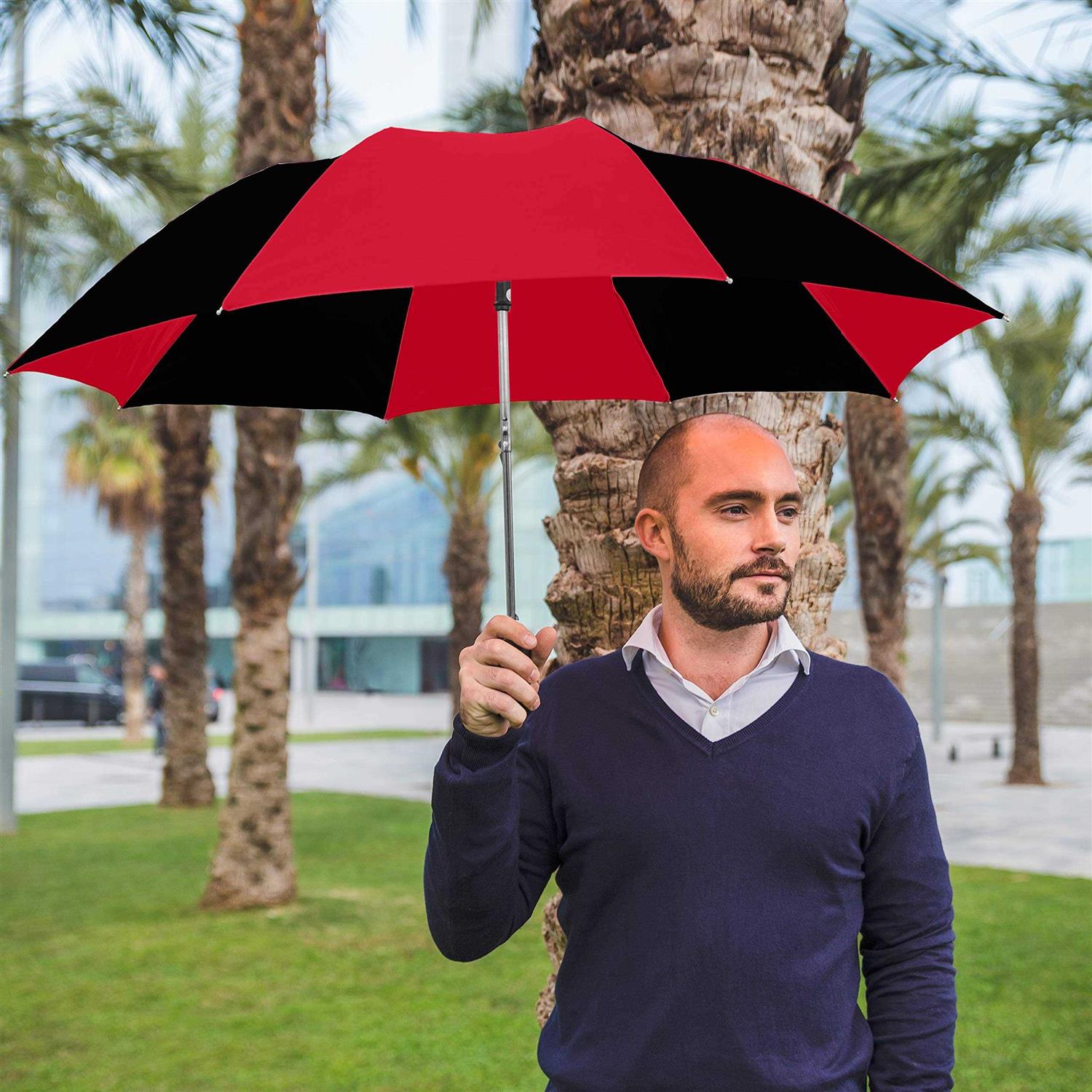 STROMBERGBRAND Umbrellas Spectrum Popular Style 15 Automatic Open Umbrella Light Weight Travel Folding Umbrella for Men and Women