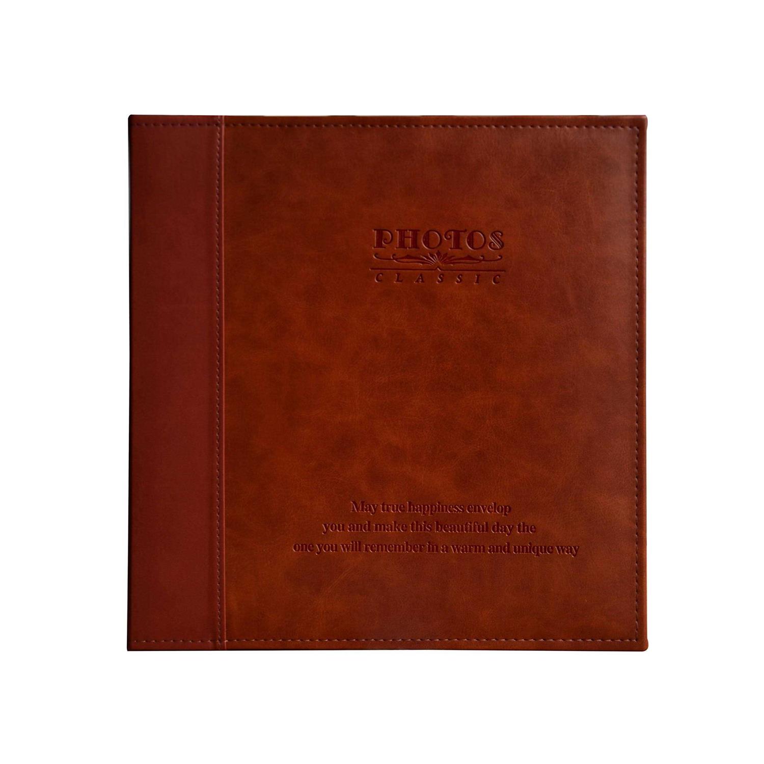 ZOVIEW Magnetic Self-Stick Page Photo Album Family Album Leather Cover