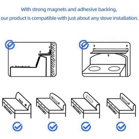 SZJHXIN 4X Strong Magnetic Shelf for Stove Top Adjustable 15-30
