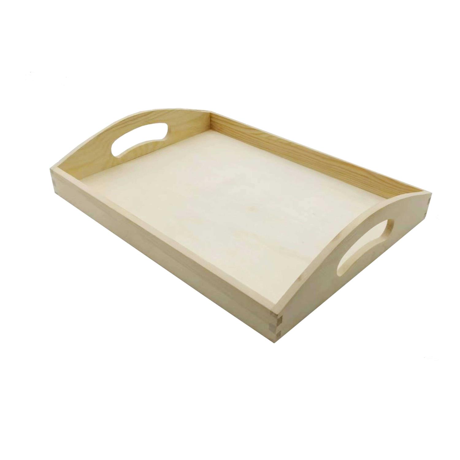13 Wooden Tray by Make Market in Brown