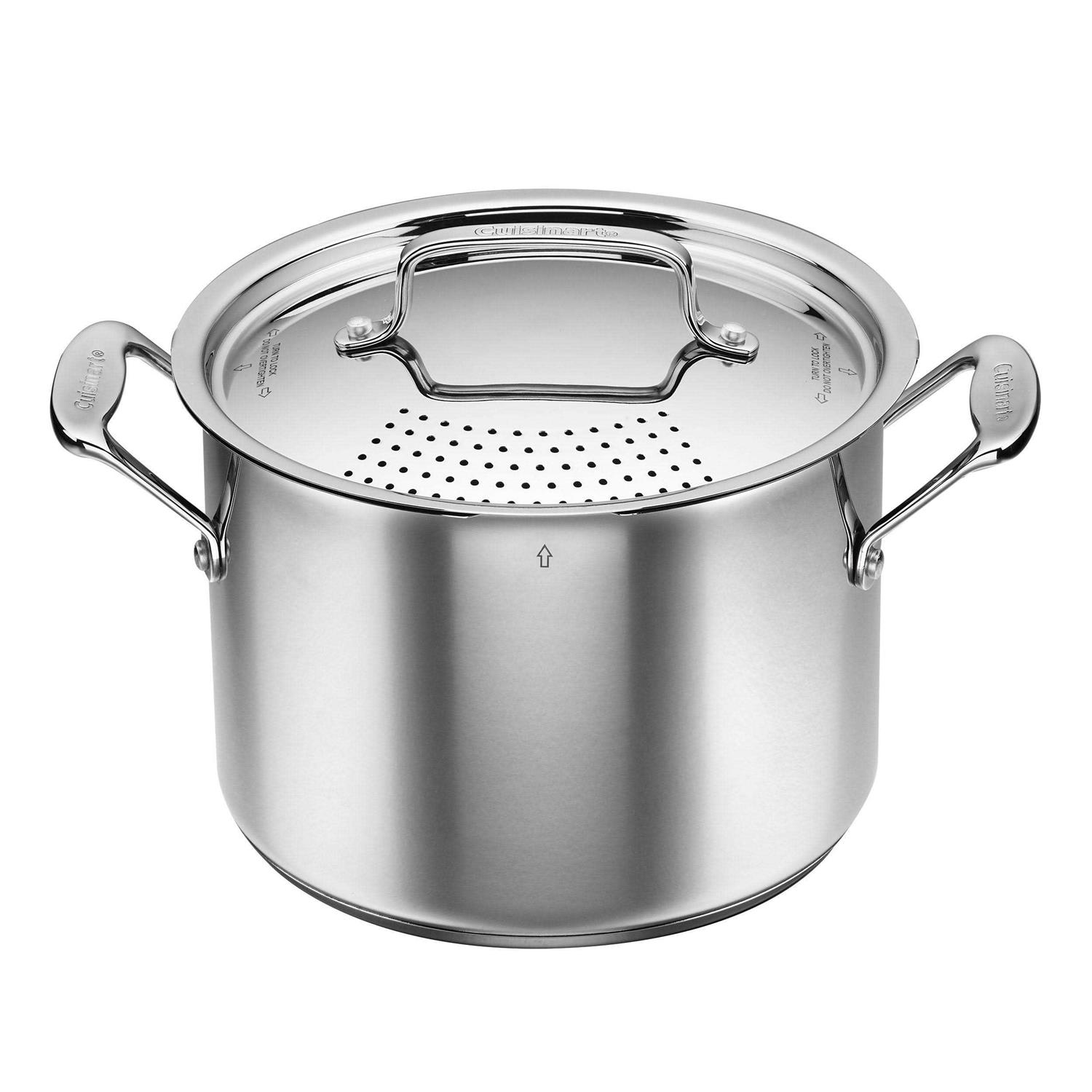 Cuisinart Chef’s Classic 6-Qt. Stainless Steel Pasta Pot with Straining Cover