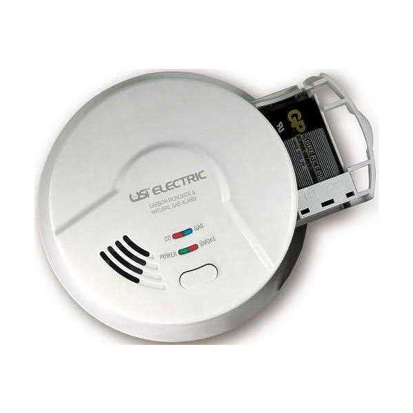 Usi Electric MCN108 Hardwired 2-in-1 Carbon Monoxide and Natural Gas Smart Alarm with Battery Backup