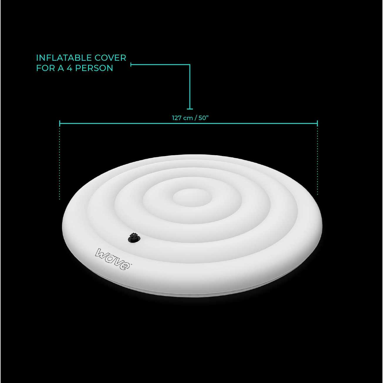 Wave Spa Round Person Protective Thermal Efficient Iatable Cover